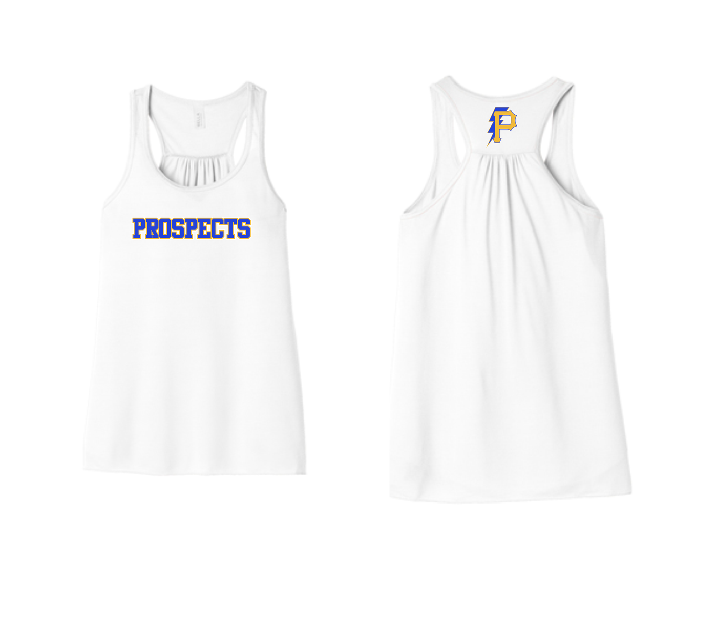 Prospects Baseball Cotton Flowy Tank - BC8800 BELLA+CANVAS ® Women’s Flowy Racerback Tank