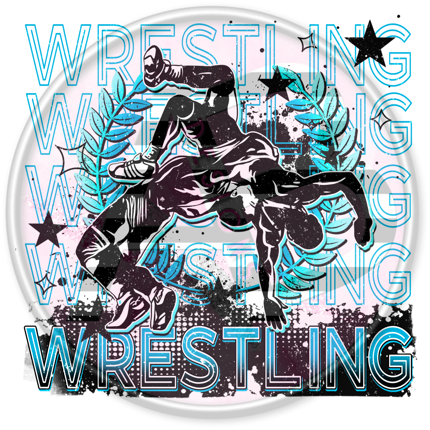 DTF Heat Transfer - Wrestling 01