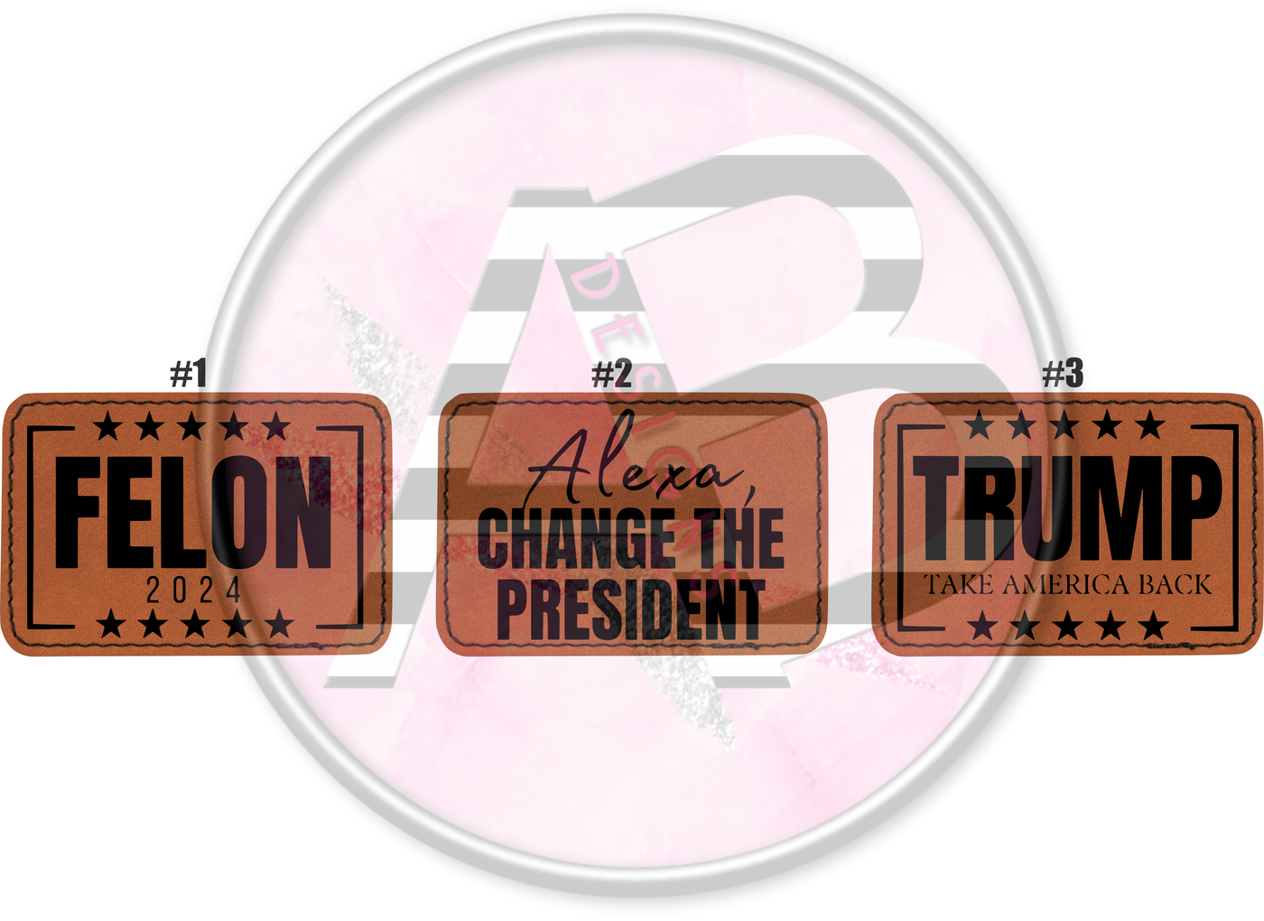 Election Patch 3”x2” - Custom Laser Engraved