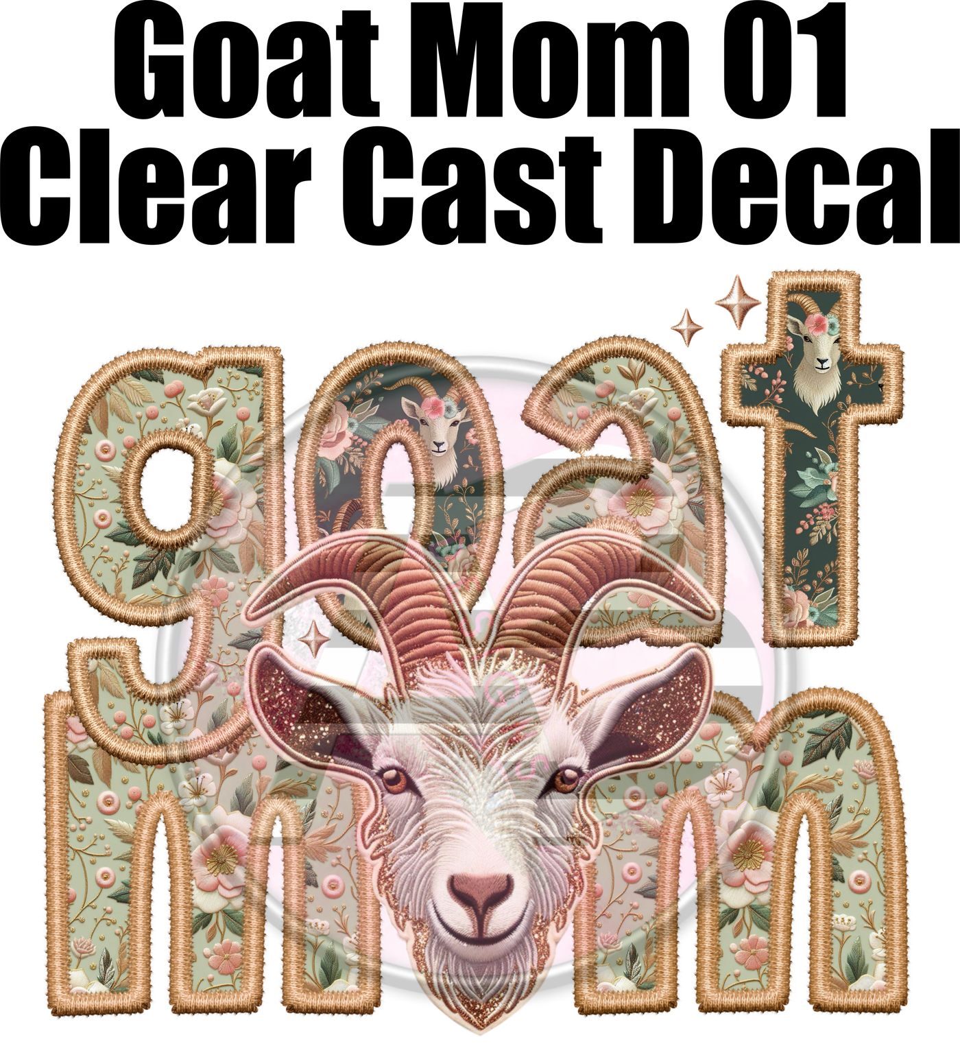Goat Mom 01 - Clear Cast Decal-408
