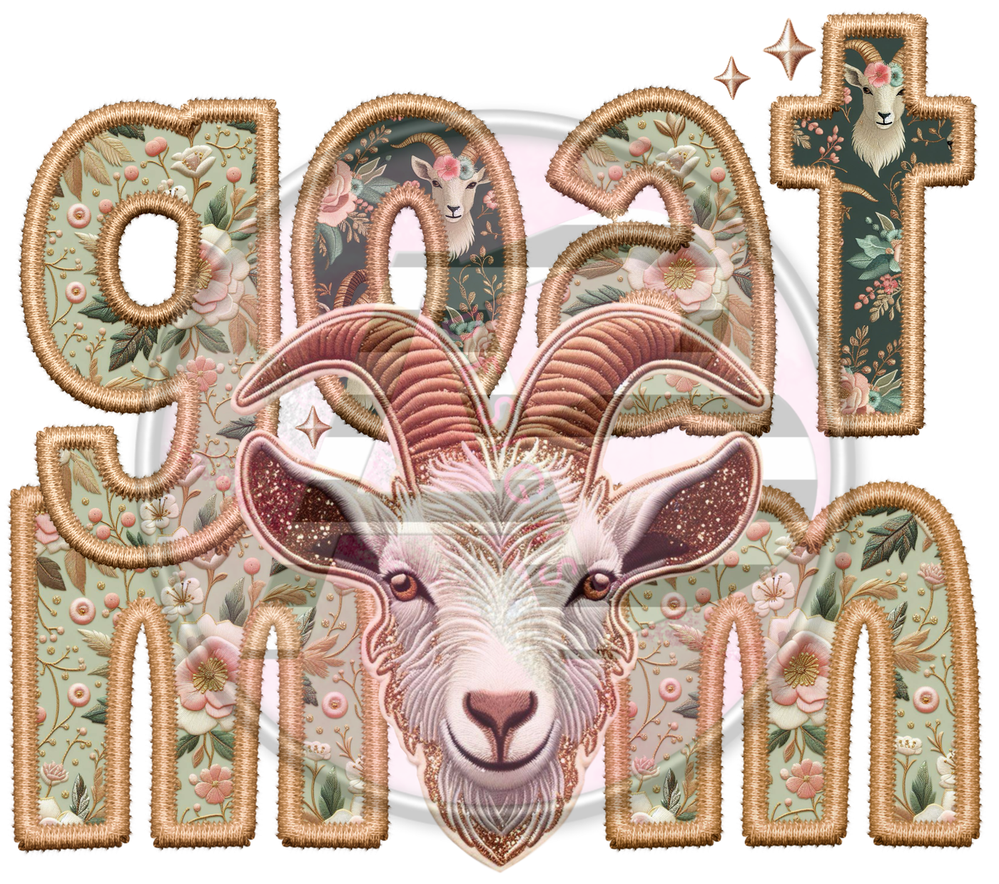 DTF Heat Transfer - Goat Mom 01