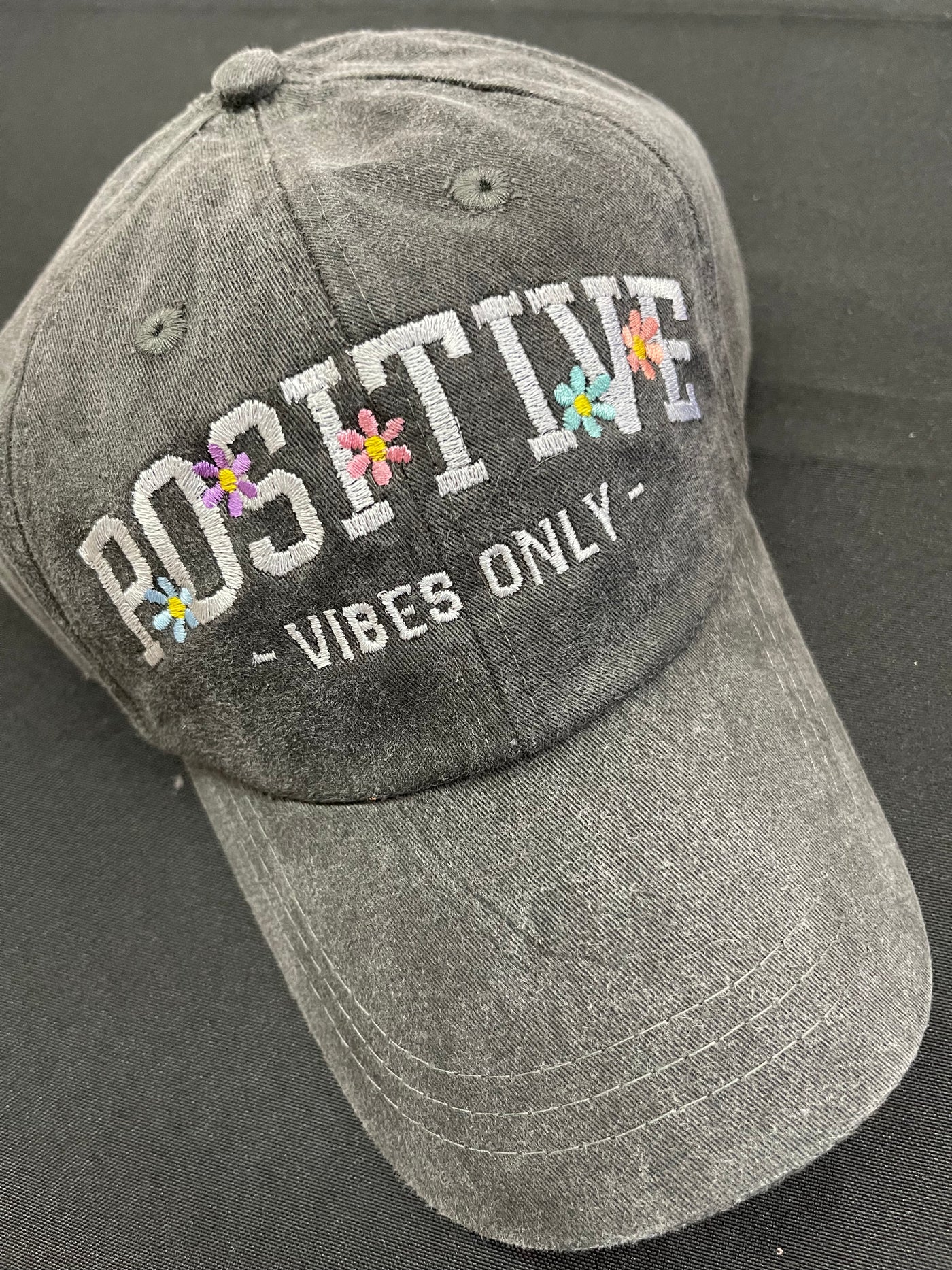 Positive Vibes Only Embroidered Hat