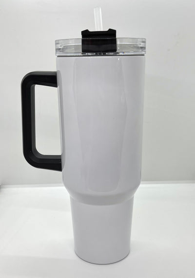 Black Tumbler Cup with Handle