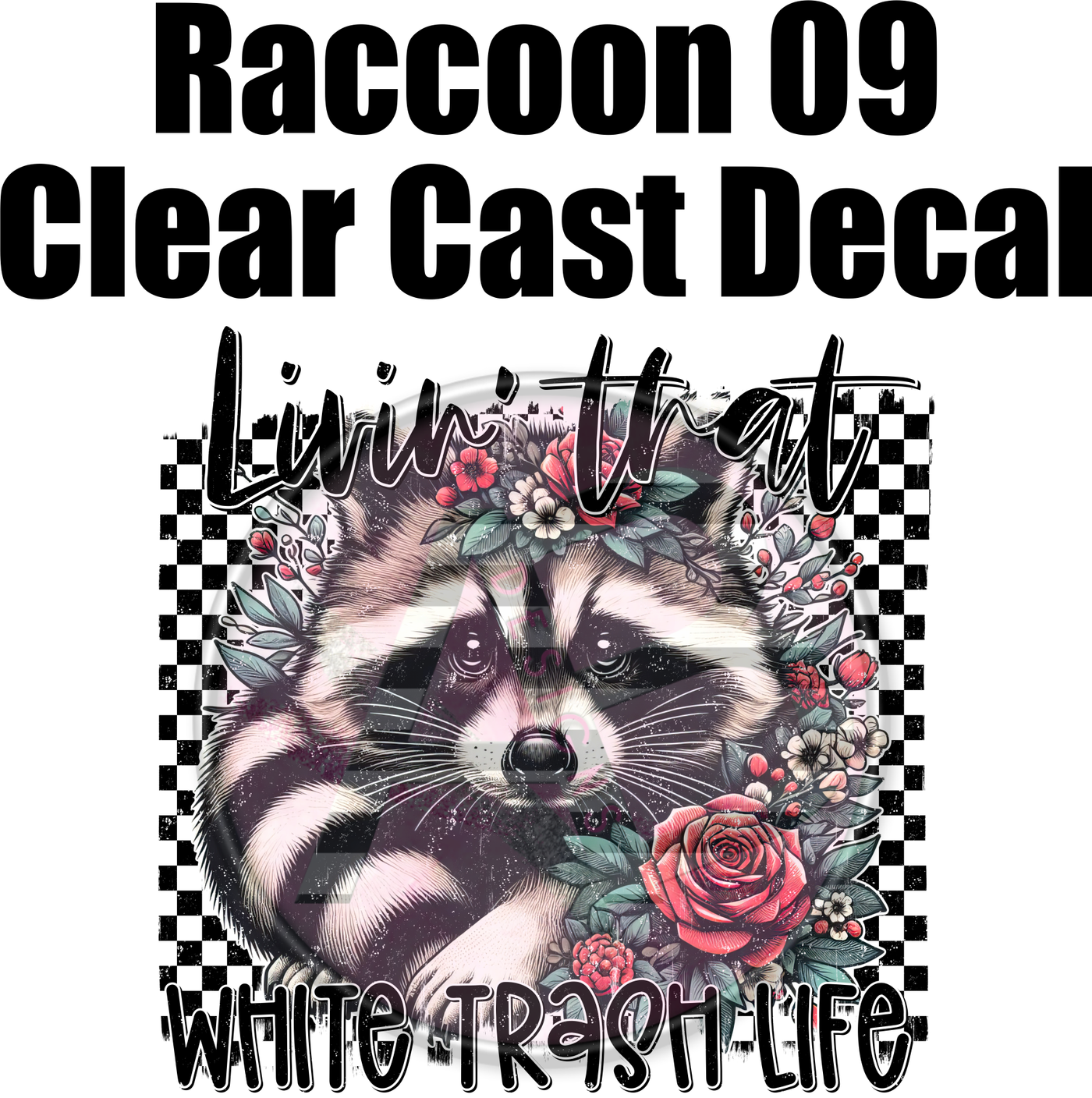 Raccoon 09 - Clear Cast Decal-448