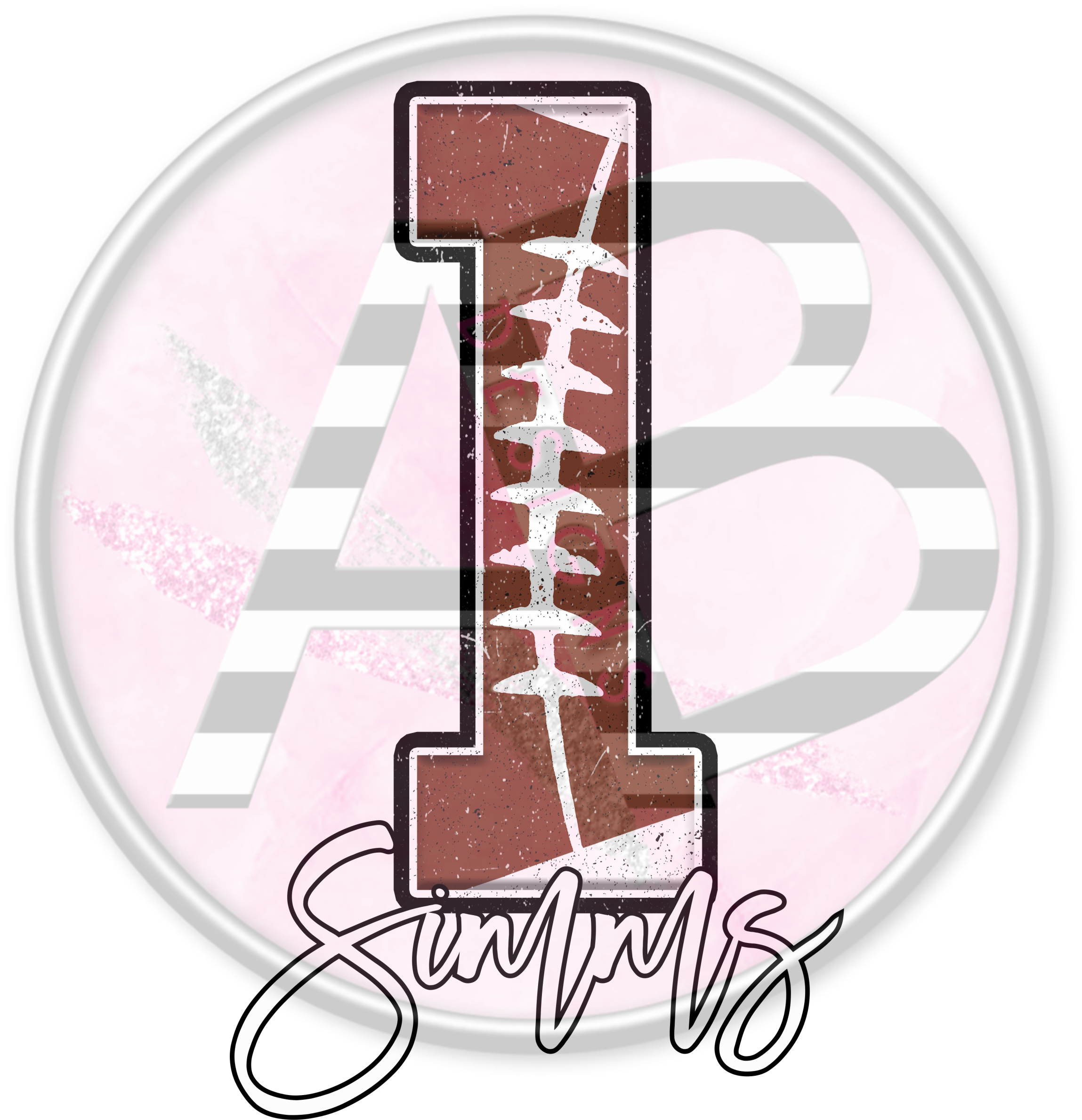 Custom Football Name and Number - DTF Heat Transfer – AB Designs, Co.
