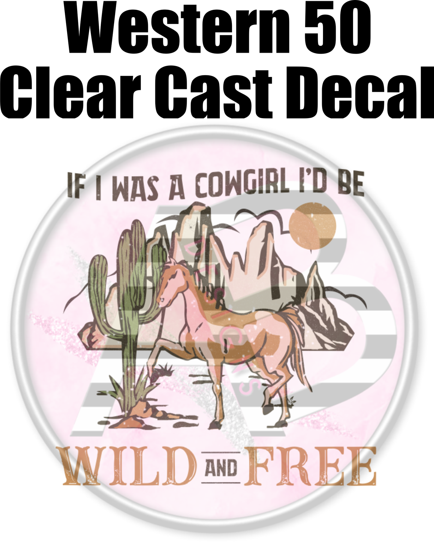 Western 50 - Clear Cast Decal-500