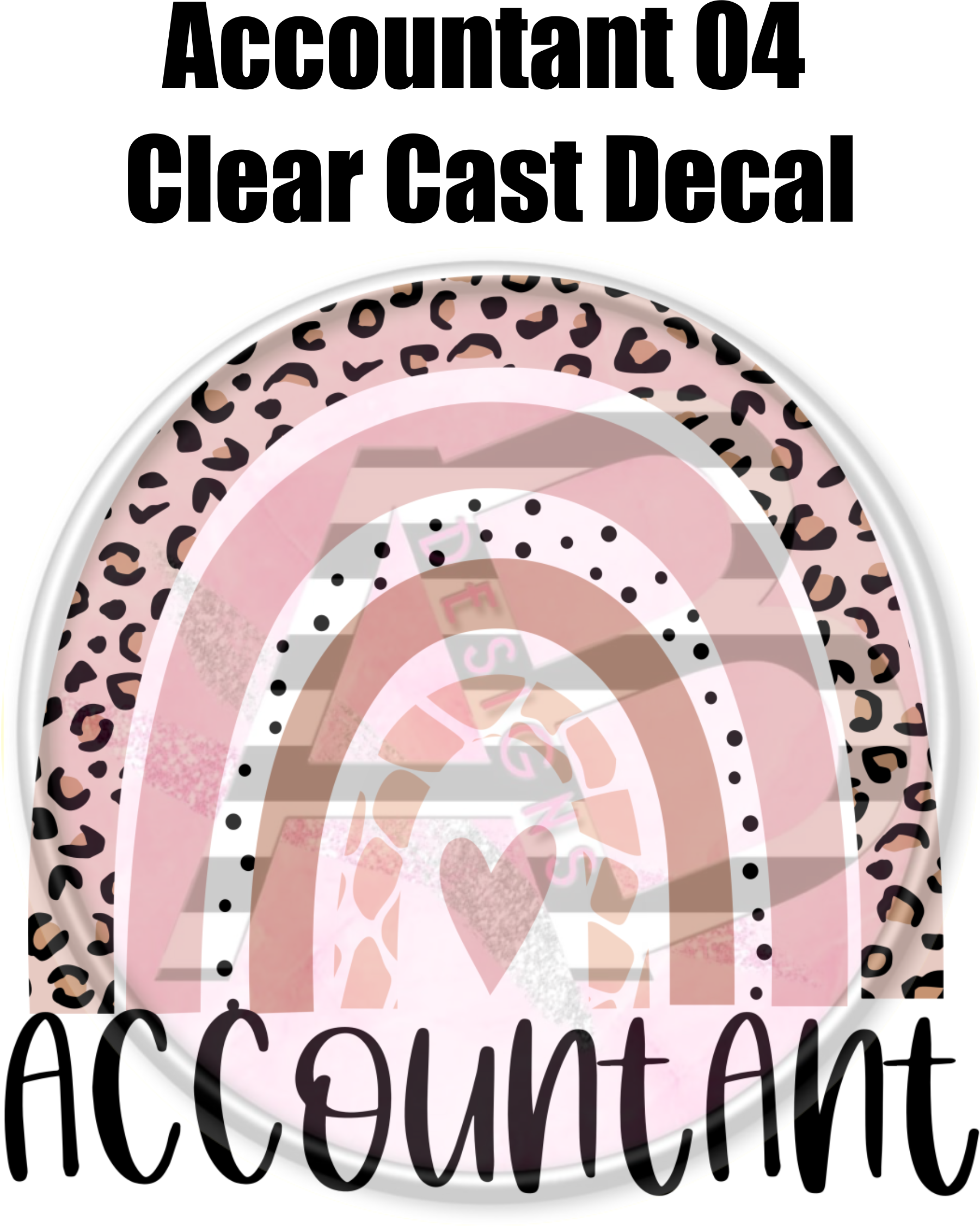 Accountant/controller Sticker Accountant 04 - Clear Cast Decal – AB Designs, Co.