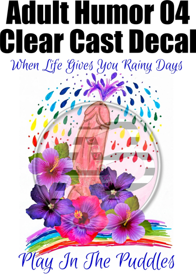 Adult Humor 04 - Clear Cast Decal ***Must be 18+ TO PURCHASE***
