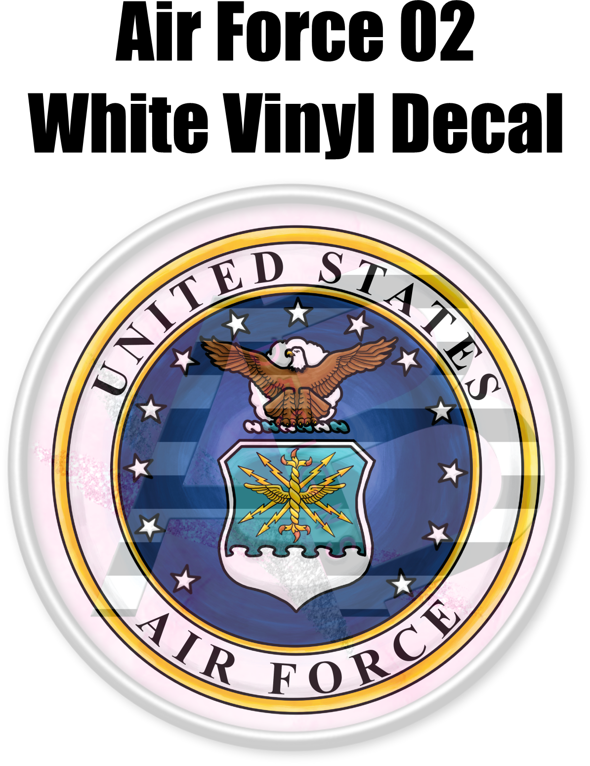 Air Force 02 - White Vinyl Decal