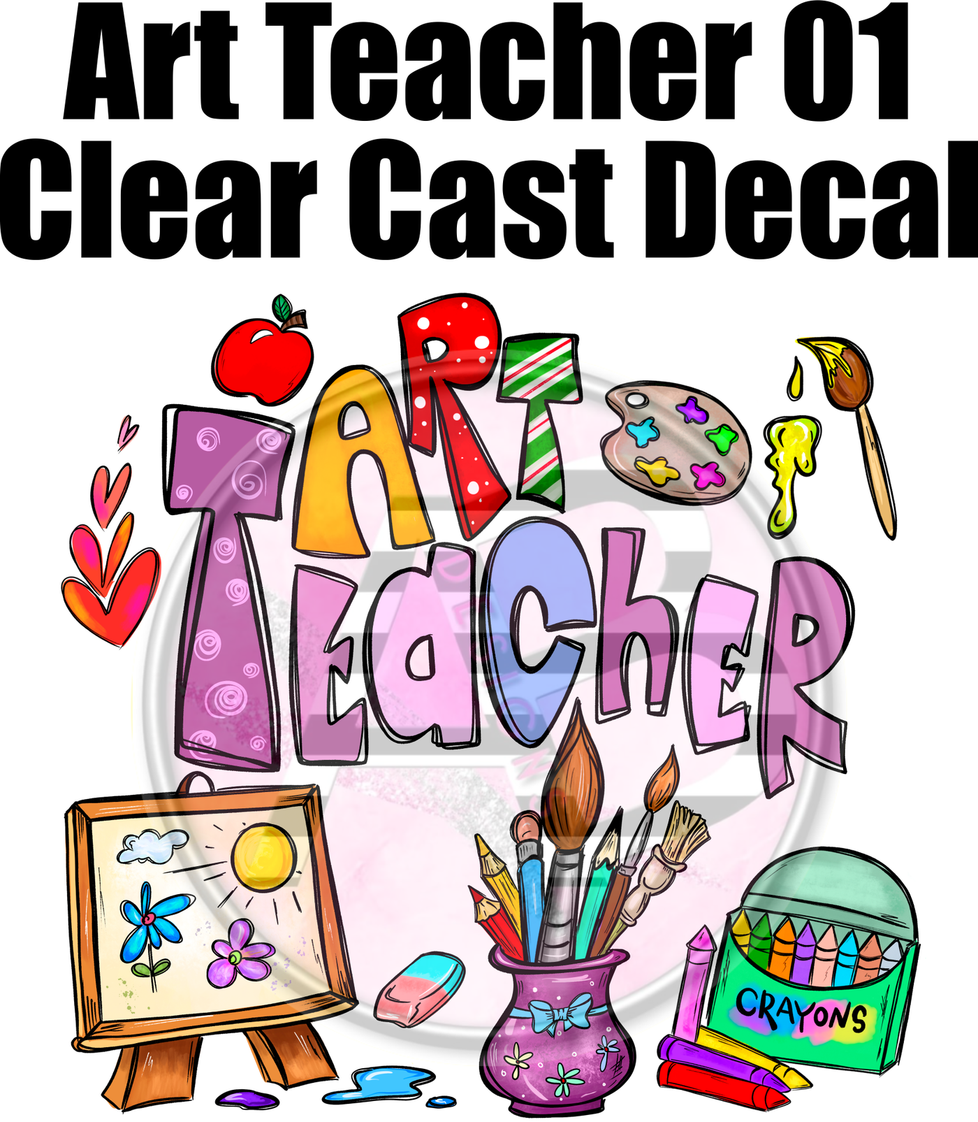 Art Teacher 01 - Clear Cast Decal