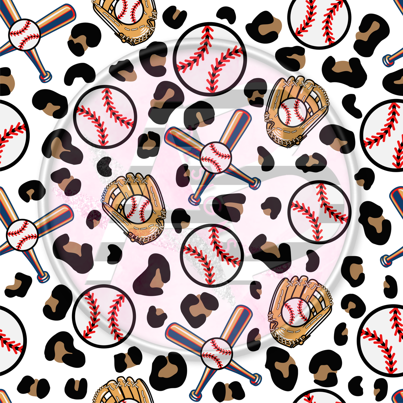 Adhesive Patterned Vinyl - Baseball Leopard 01