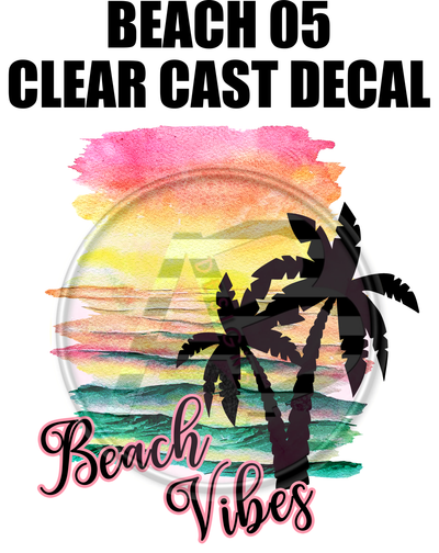 Beach 5 - Clear Cast Decal