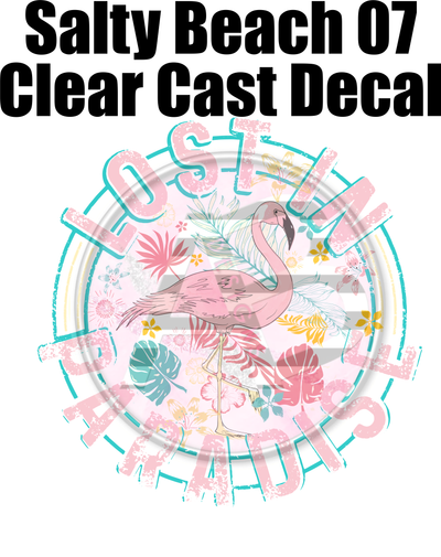 Beach 7 - Clear Cast Decal