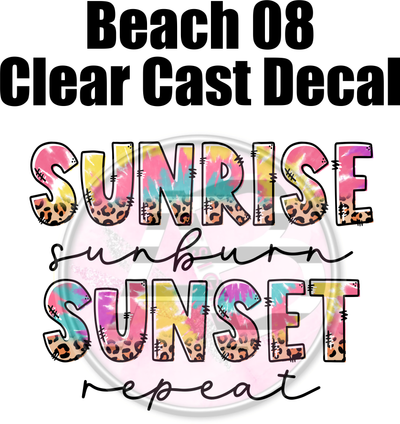 Beach 08 - Clear Cast Decal