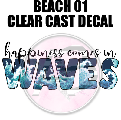 Beach 1 - Clear Cast Decal