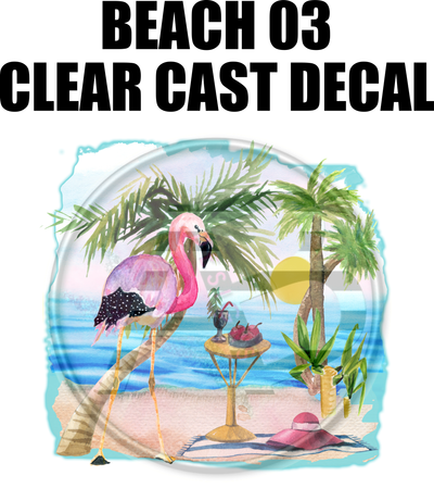 Beach 3 - Clear Cast Decal