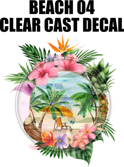 Beach 4 - Clear Cast Decal