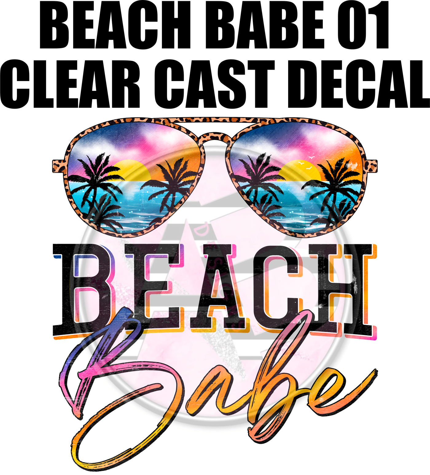 Beach Babe 01 - Clear Cast Decal
