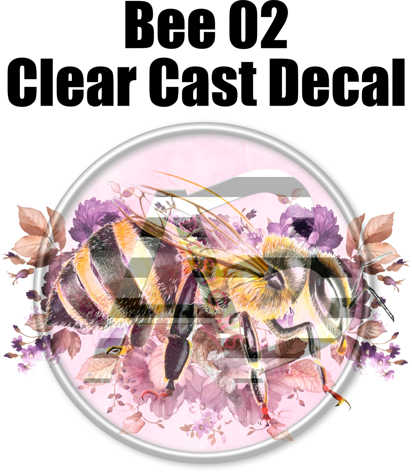 Bee 02 Clear Cast Decal
