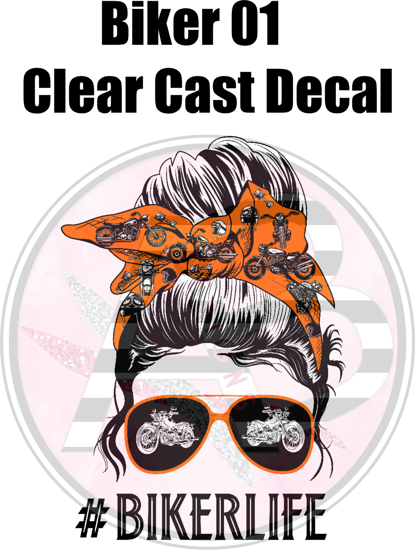 Biker 01- Clear Cast Decal