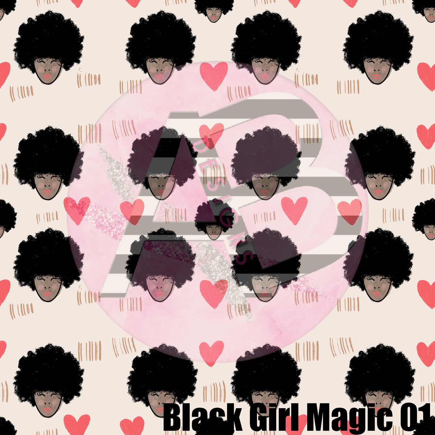 Adhesive Patterned Vinyl - Black Girl Magic 01