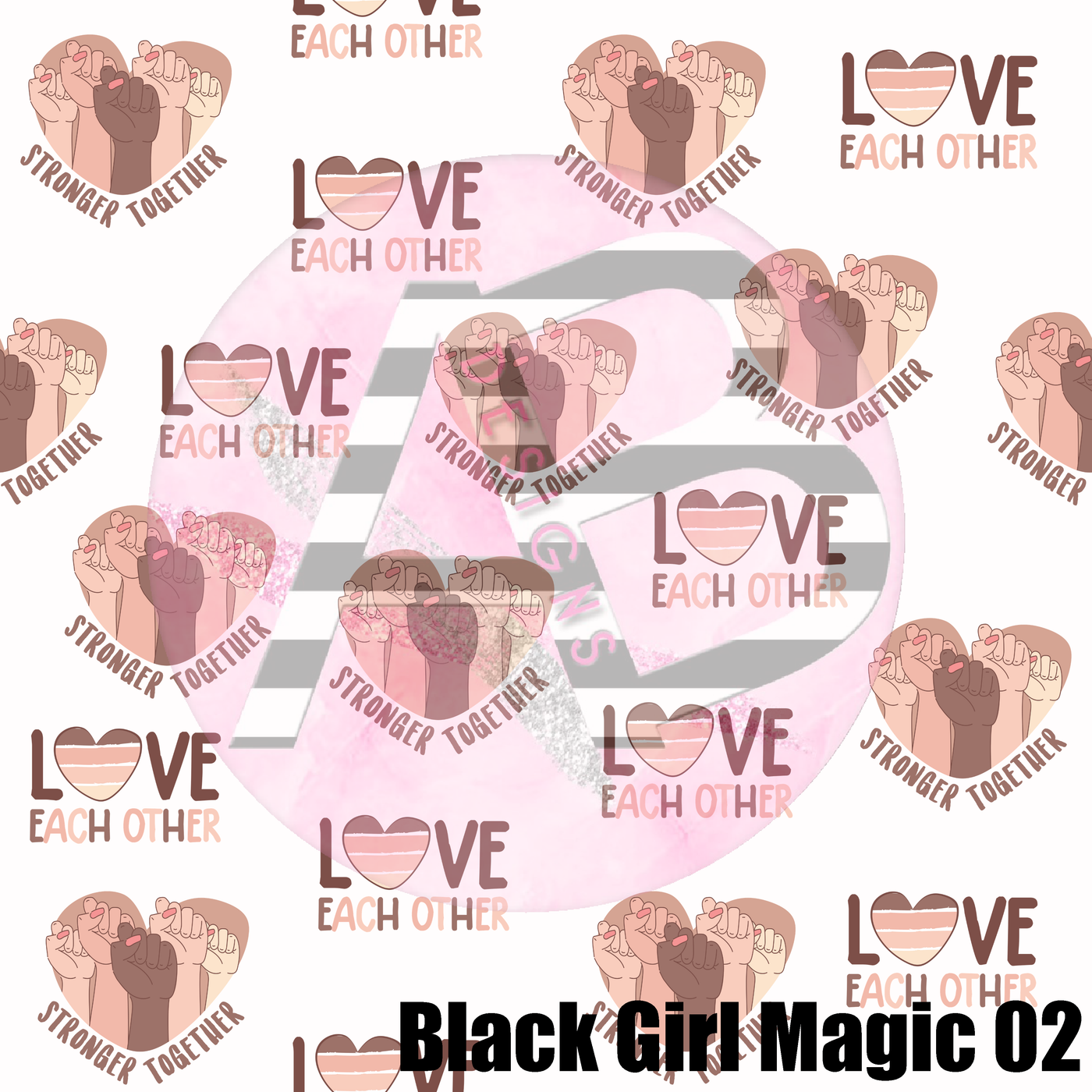 Adhesive Patterned Vinyl - Black Girl Magic 02