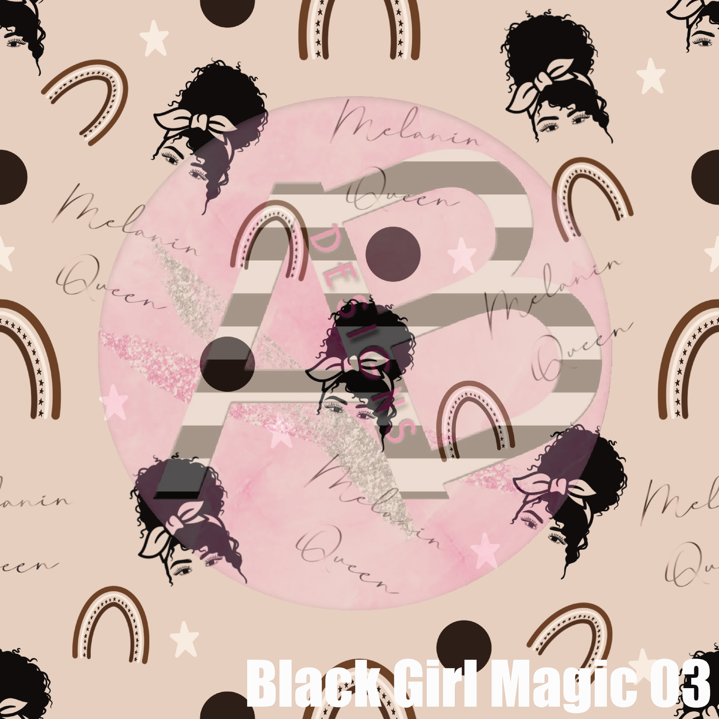 Adhesive Patterned Vinyl - Black Girl Magic 03