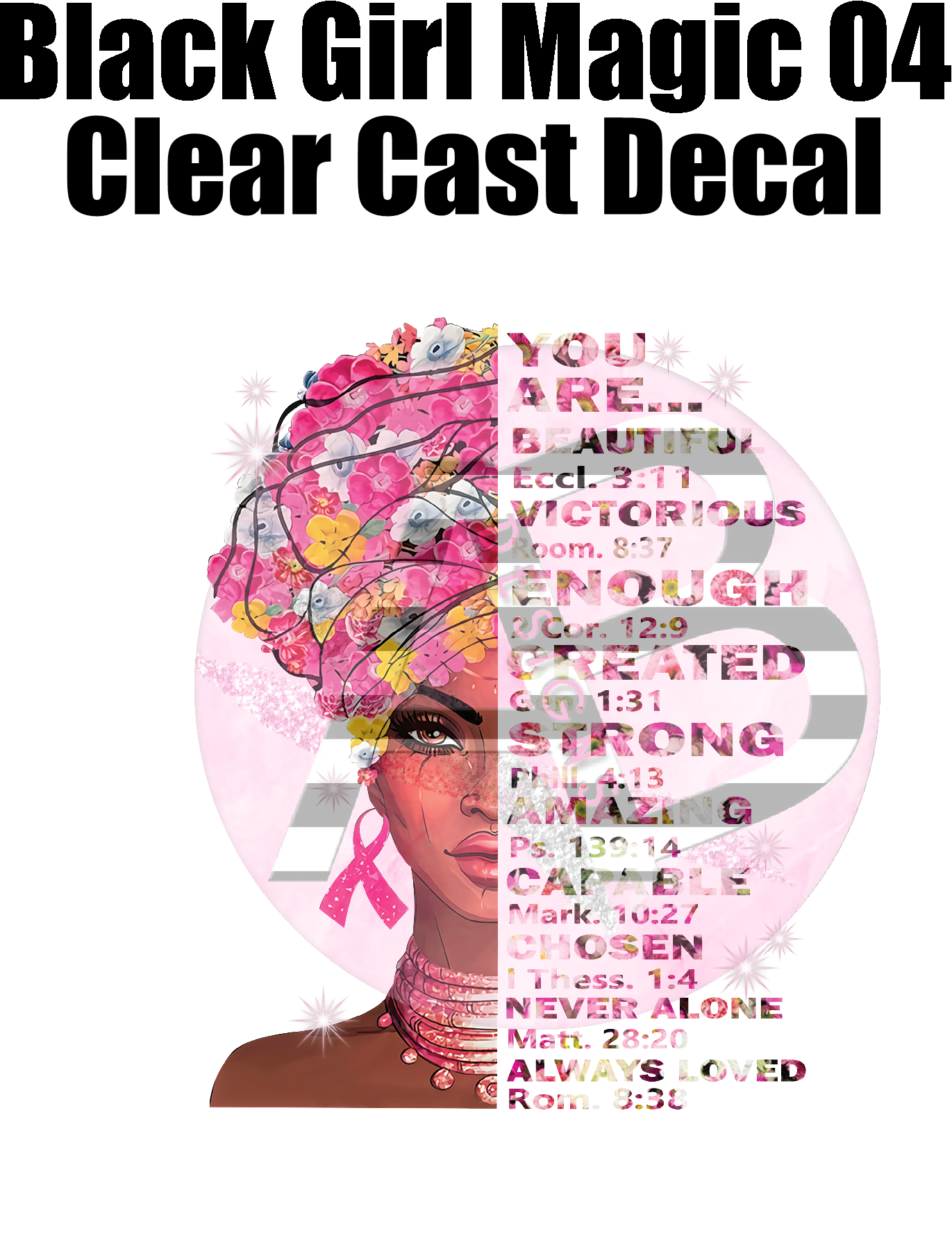 Black Girl Magic 04 - Clear Cast Decal