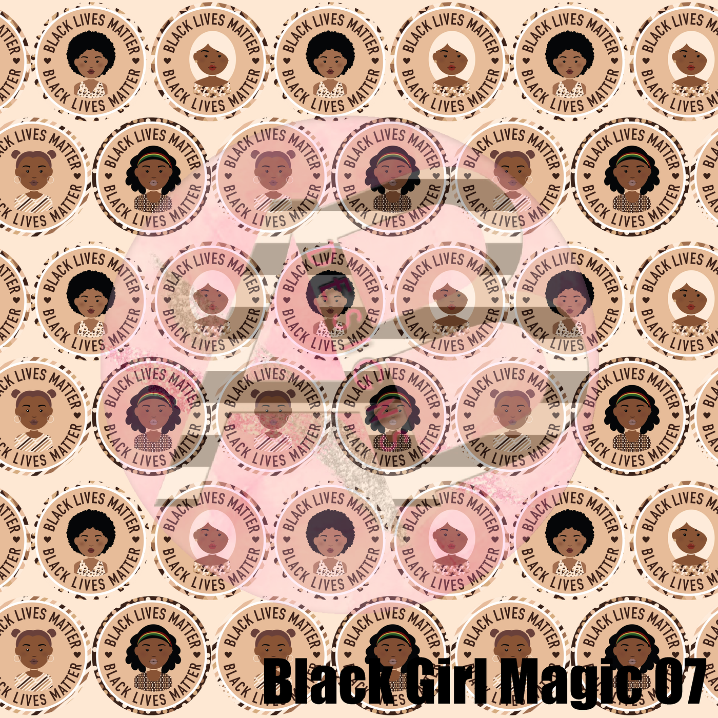 Adhesive Patterned Vinyl - Black Girl Magic 07