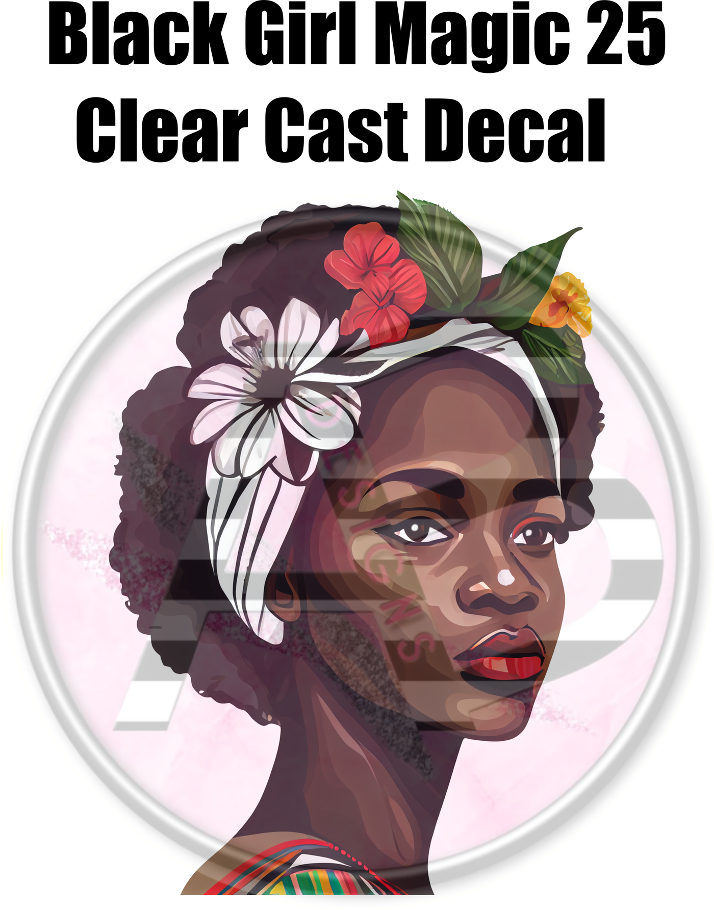 Black Girl Magic 25 - Clear Cast Decal