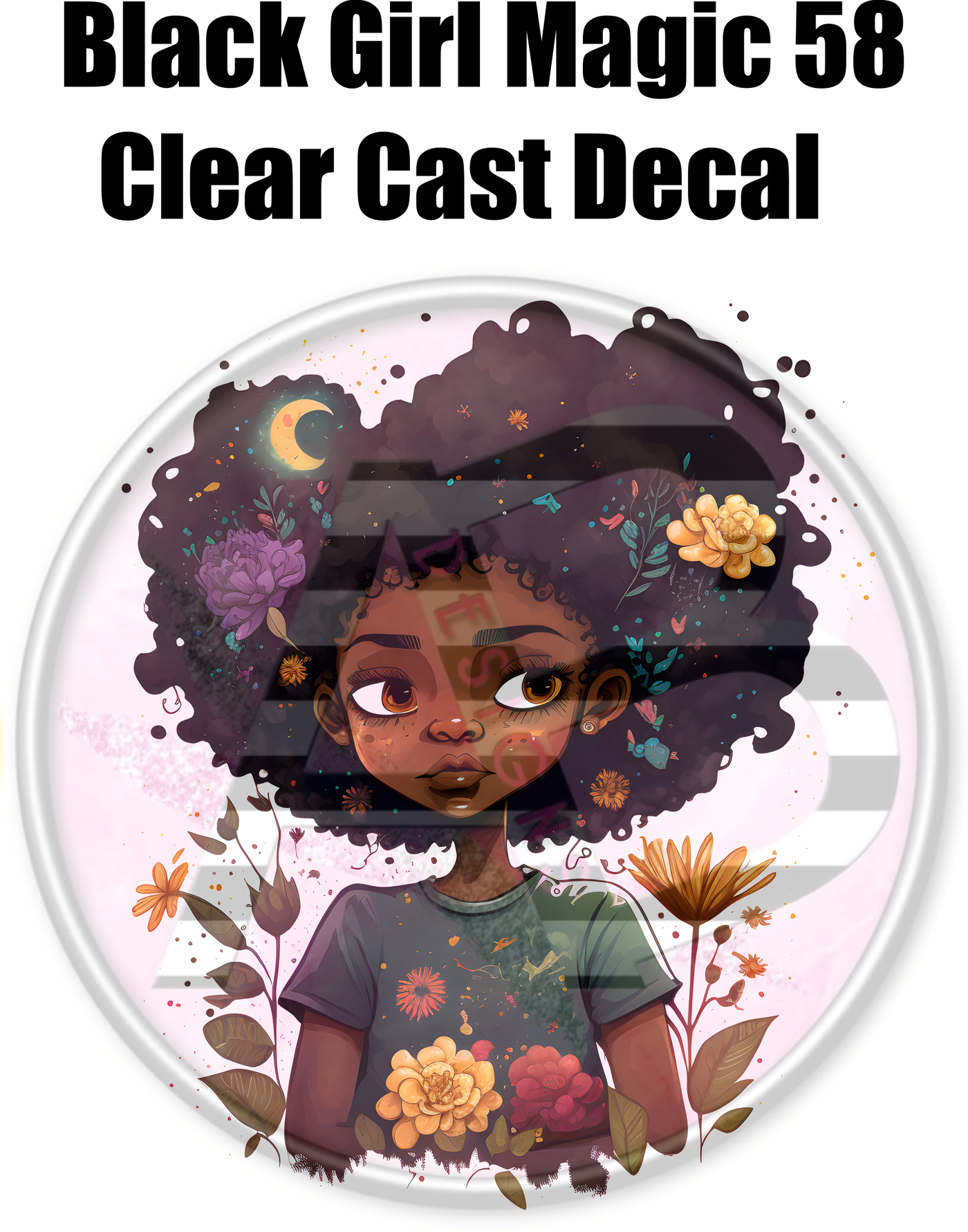 Black Girl Magic 58 - Clear Cast Decal