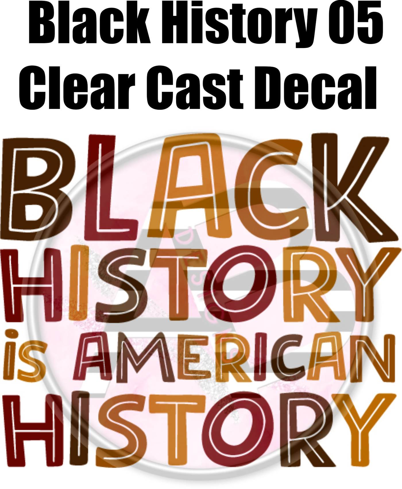 Black History 05 - Clear Cast Decal