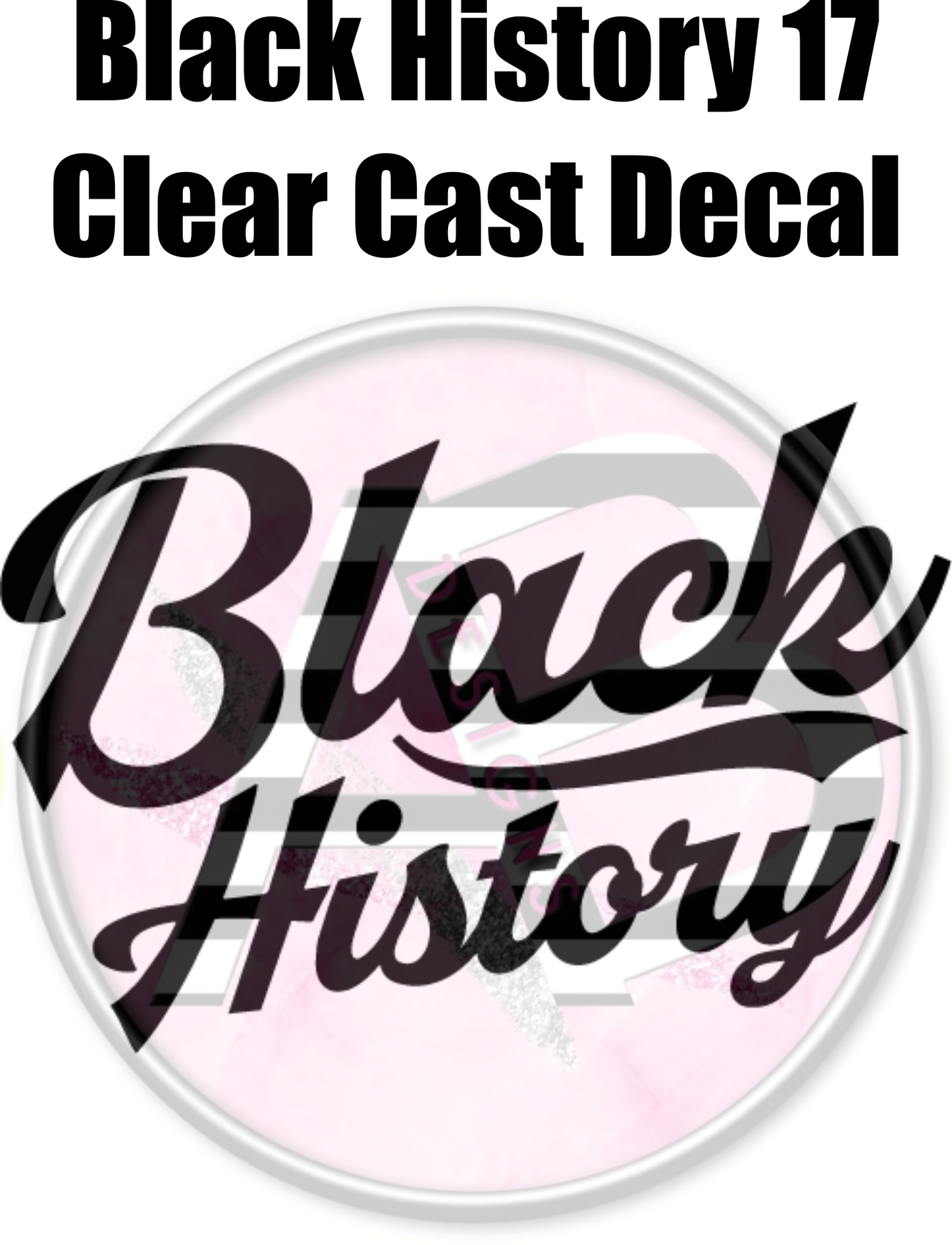 Black History 17 - Clear Cast Decal