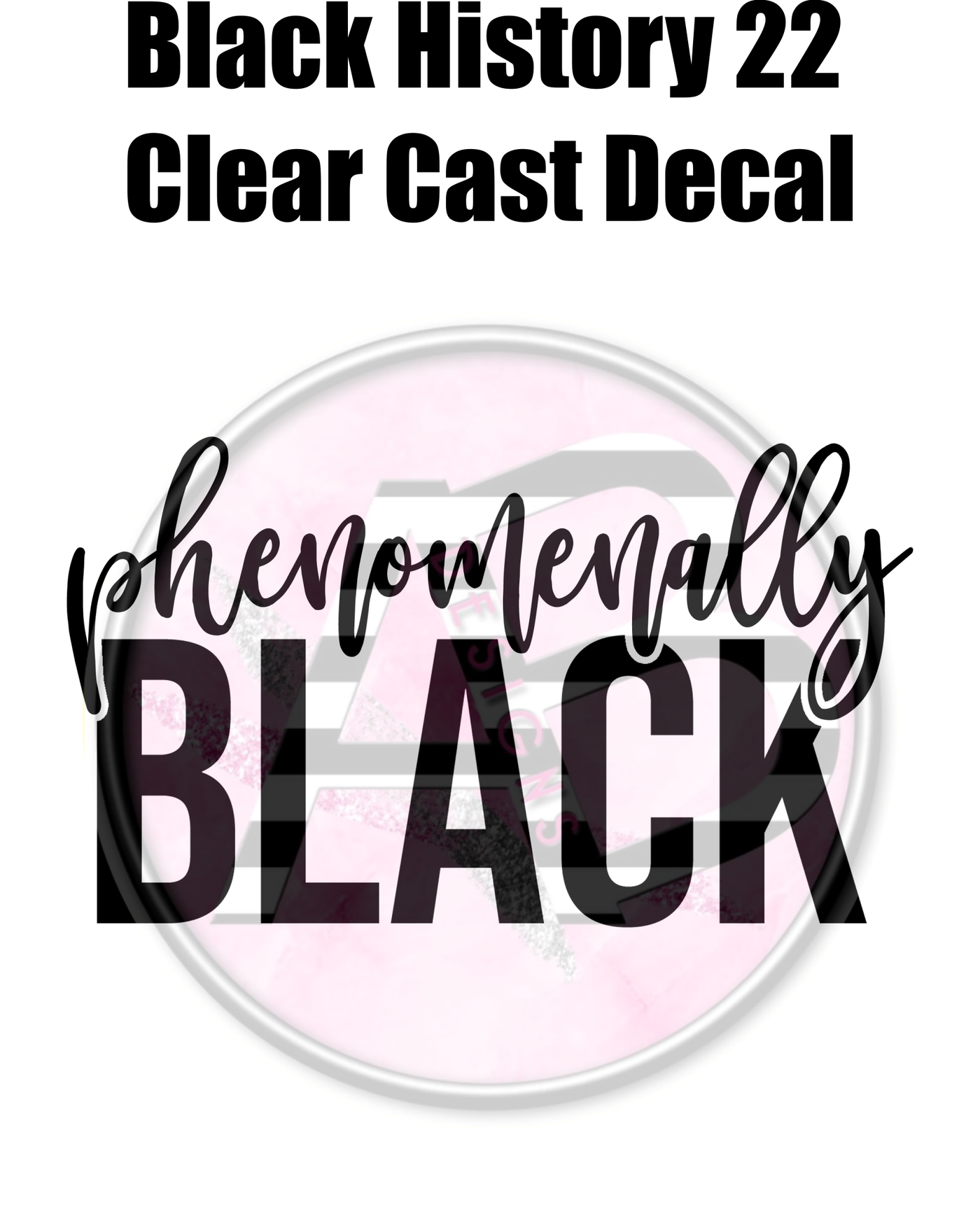 Black History 22 - Clear Cast Decal