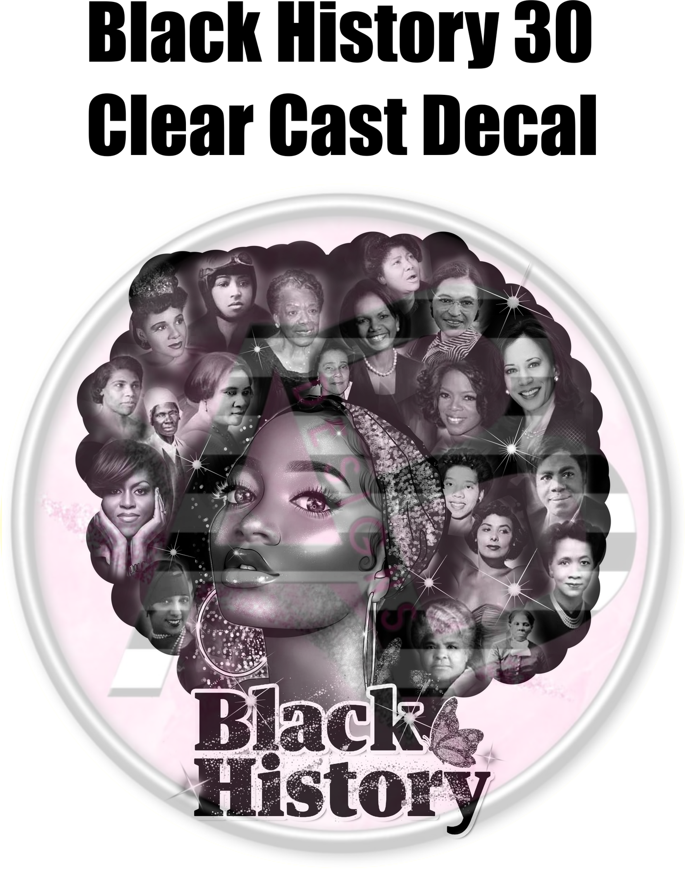 Black History 30 - Clear Cast Decal