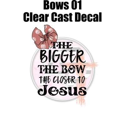 Bows 01 - Clear Cast Decal