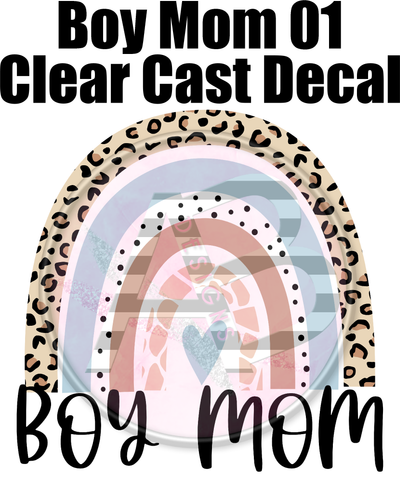 Boy Mom 01 - Clear Cast Decal