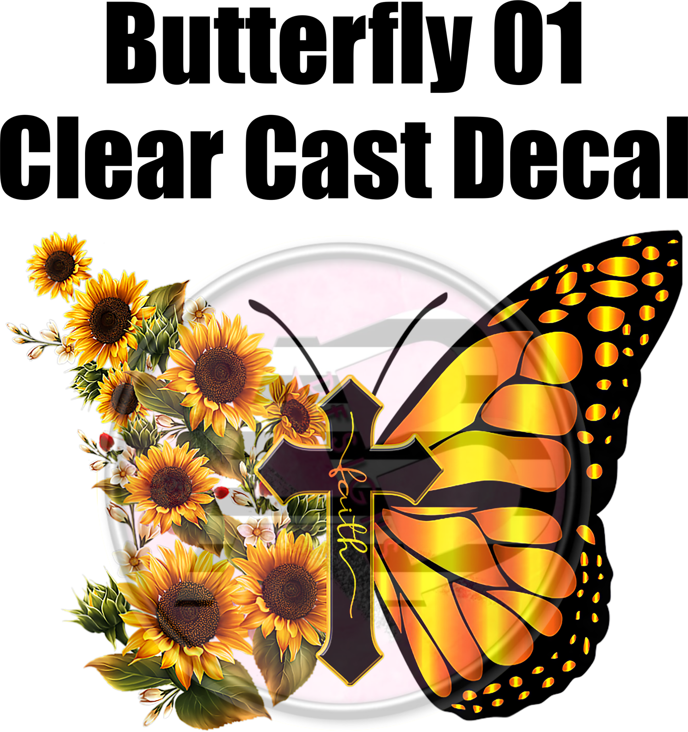 Butterfly 1 - Clear Cast Decal