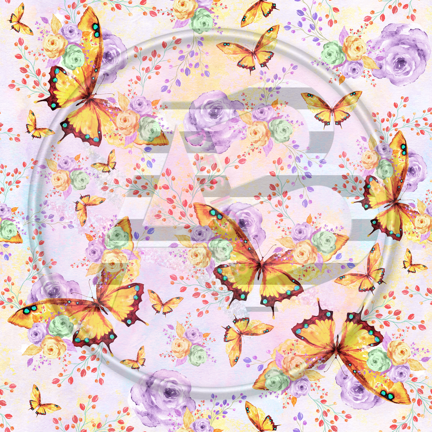 Adhesive Patterned Vinyl - Butterfly 11