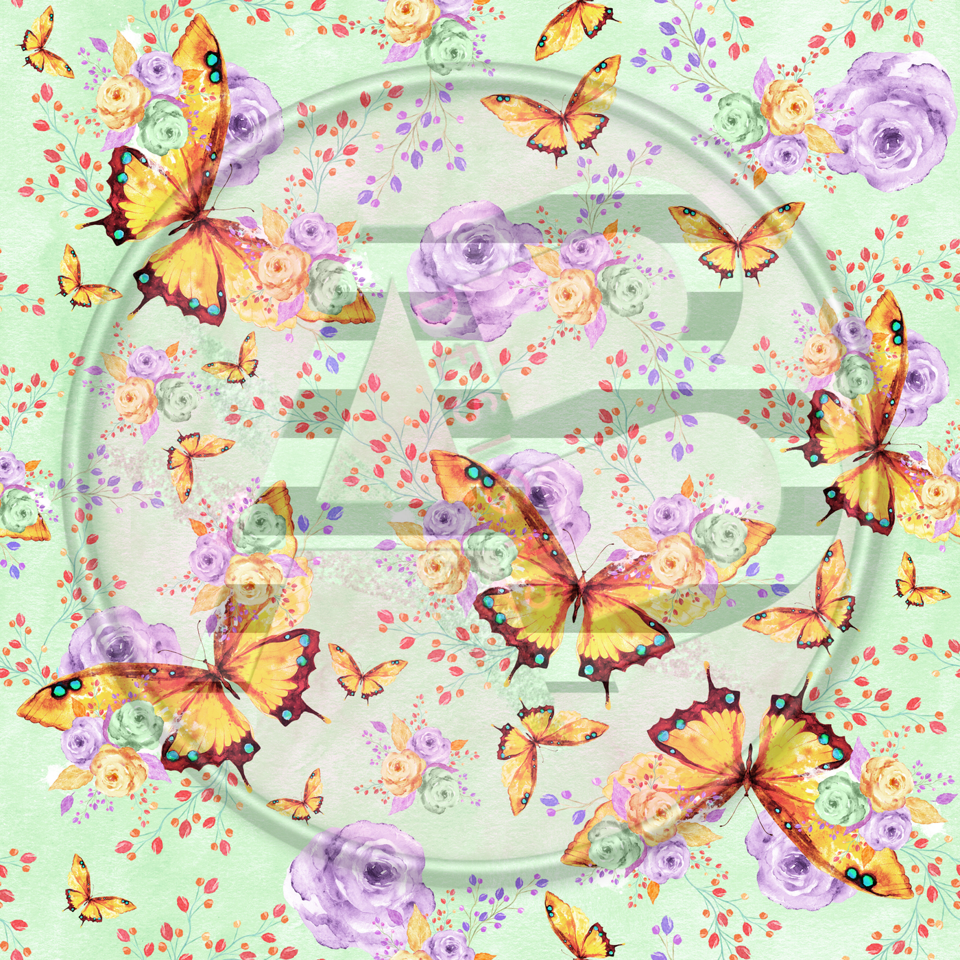 Adhesive Patterned Vinyl - Butterfly 12