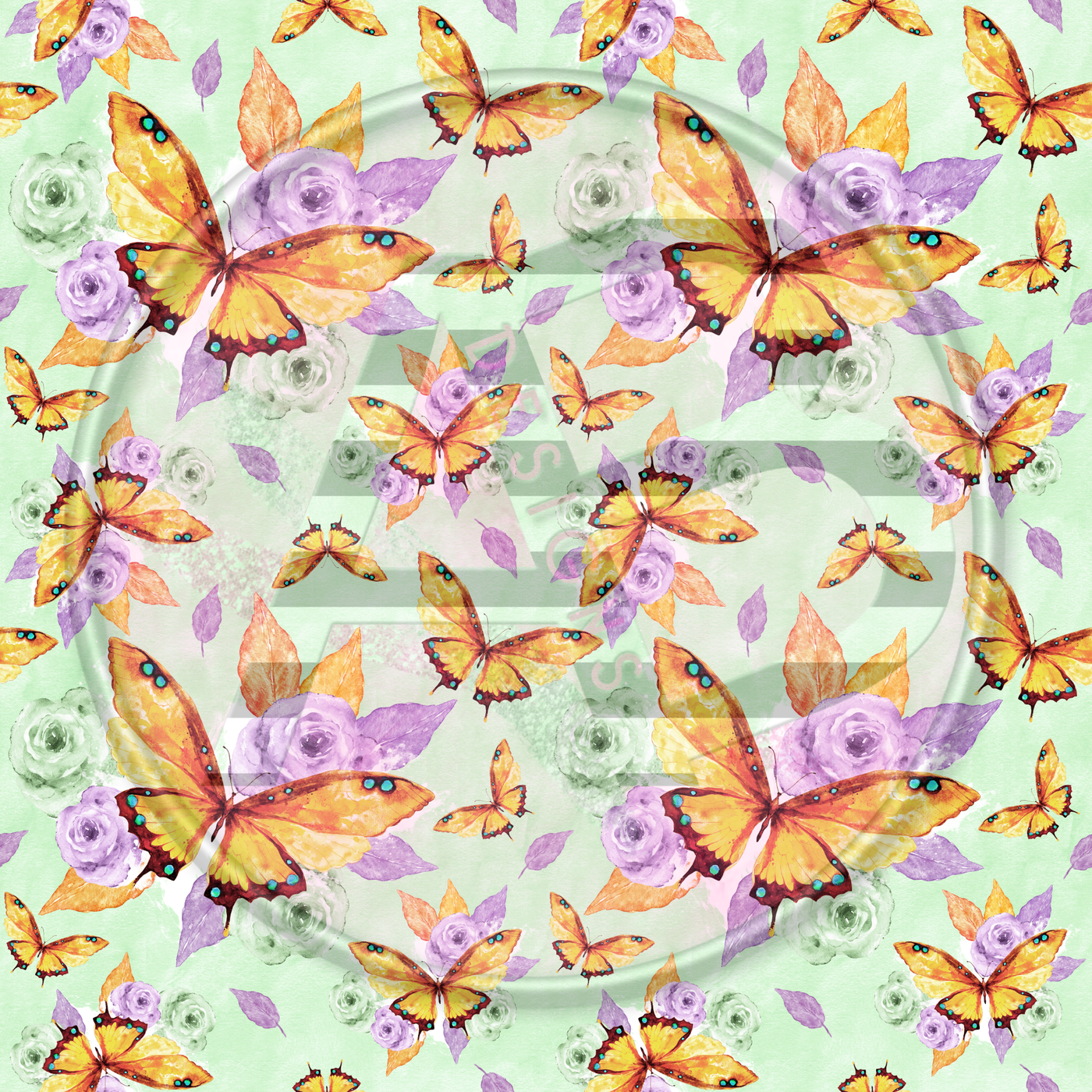 Adhesive Patterned Vinyl - Butterfly 15 Smaller
