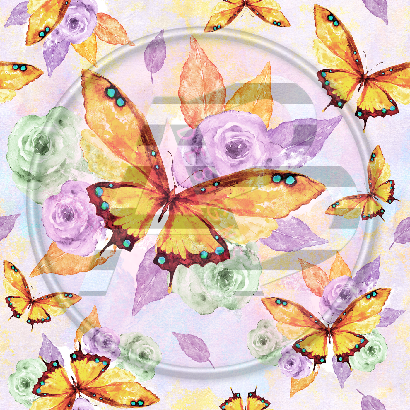 Adhesive Patterned Vinyl - Butterfly 16