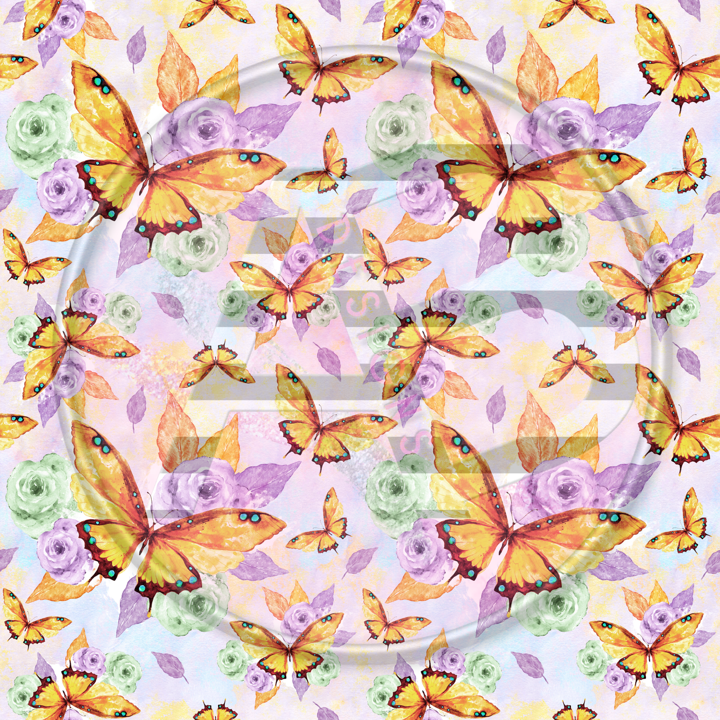 Adhesive Patterned Vinyl - Butterfly 16 Smaller