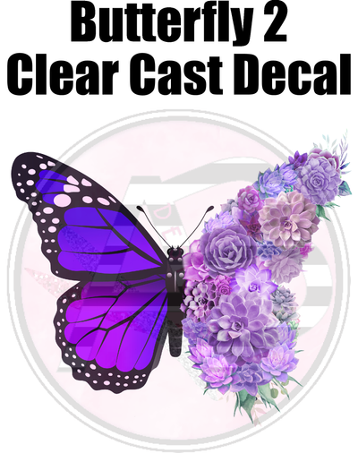 Butterfly 2 - Clear Cast Decal