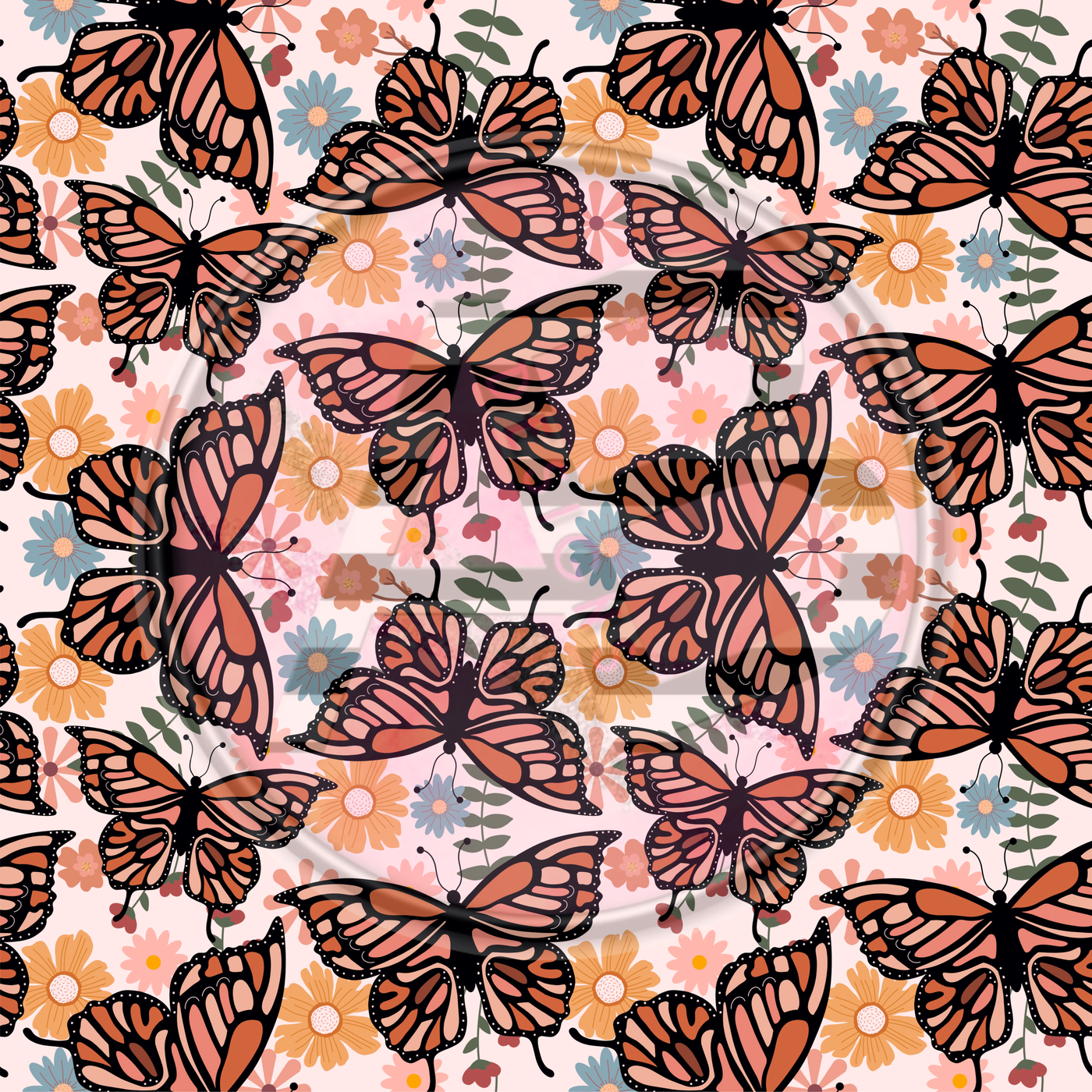 Adhesive Patterned Vinyl - Butterfly 2