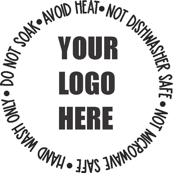 Custom Logo Tumbler Care Decals - YOU MUST HAVE YOUR OWN LOGO