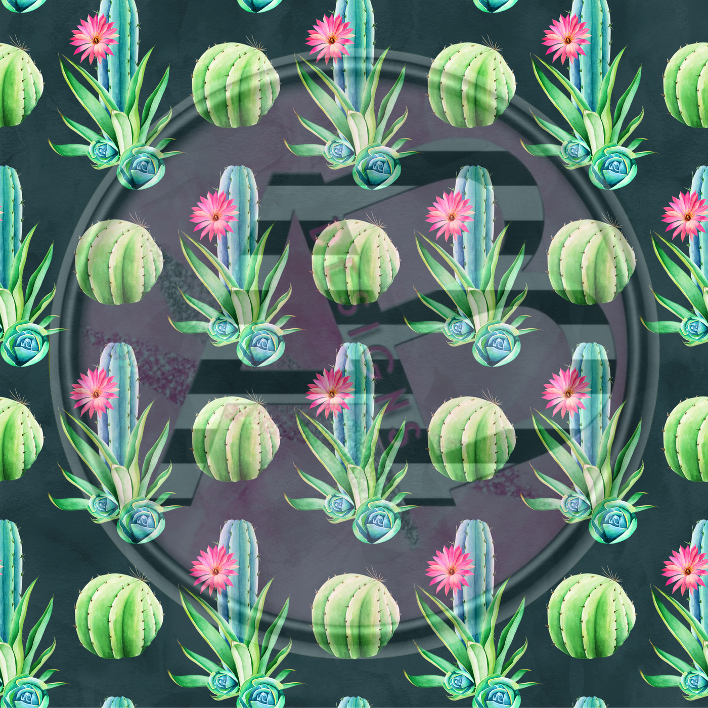 Adhesive Patterned Vinyl - Cactus 15