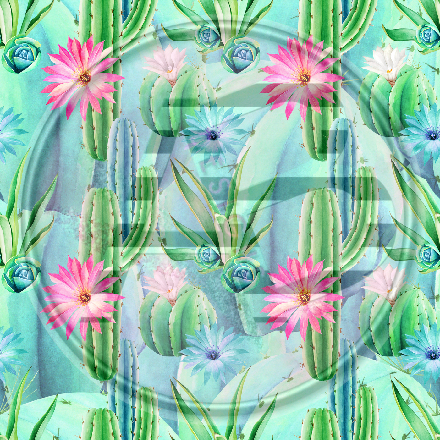 Adhesive Patterned Vinyl - Cactus 01