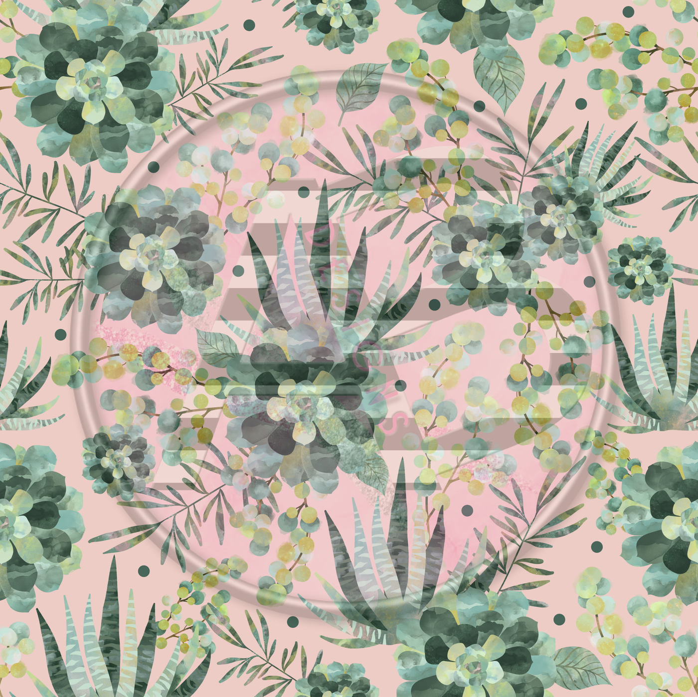 Adhesive Patterned Vinyl - Cactus 20