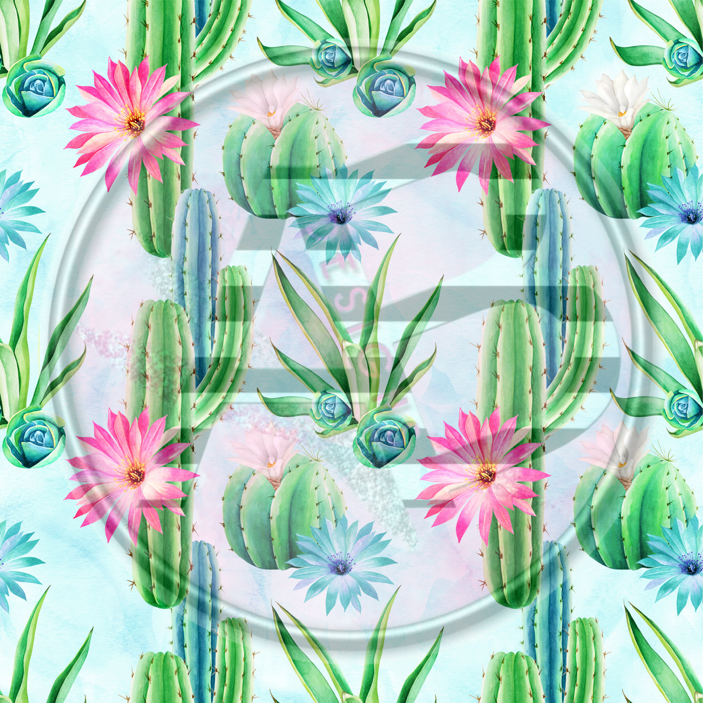 Adhesive Patterned Vinyl - Cactus 04